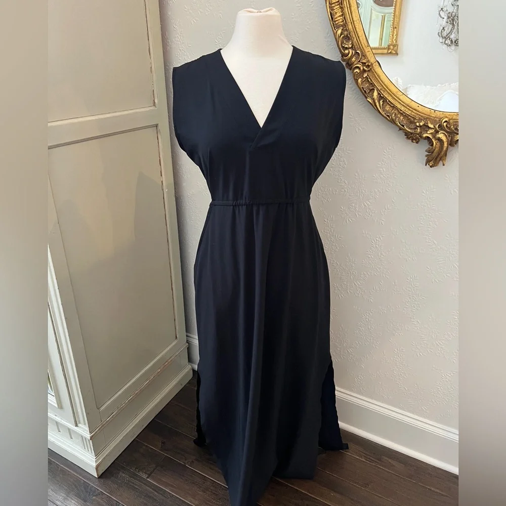Athleta Black Sleeveless Maxi Dress - Picture 1 of 8